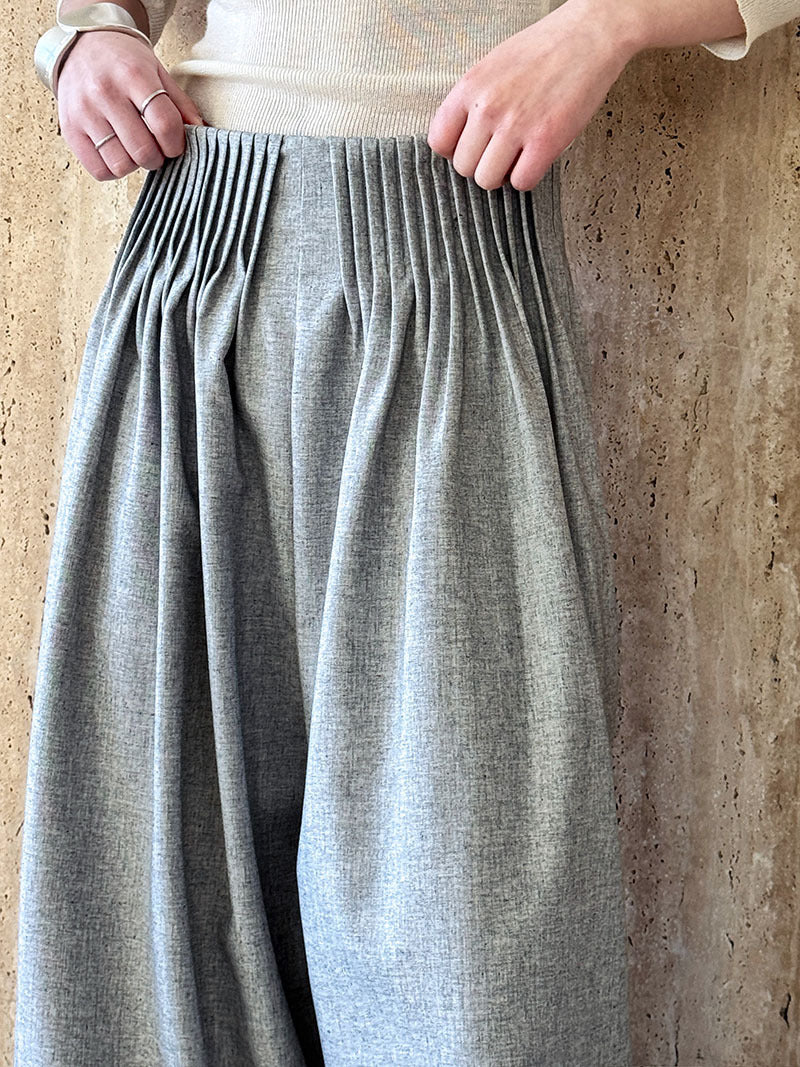 Design Pleated Work Pant Trousers Women Old Money High Waist Mop Wide Leg Pants