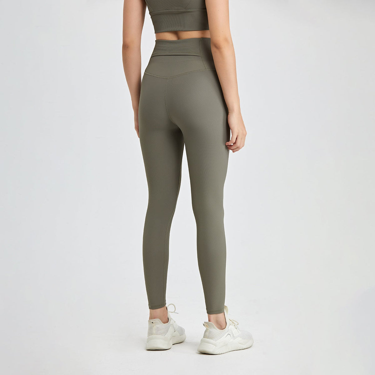 One Piece Non Embarrassing Line High Waist Pocket Yoga Pants Nude Feel Peach Hip Tight Workout Exercise Pants
