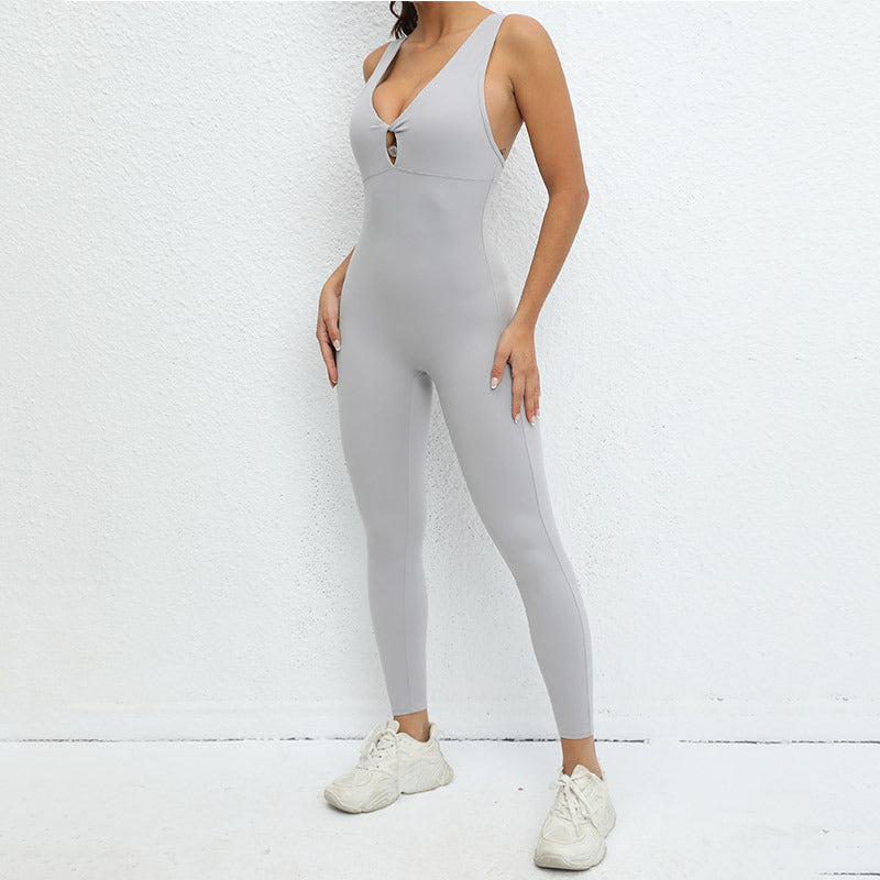 Jumpsuit Women One Piece Yoga Sleeveless Workout Clothes Running Sportswear Stretch Tight Training Wear
