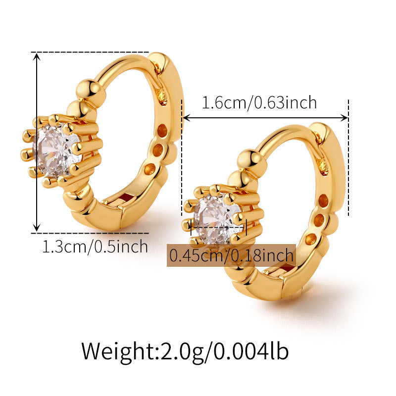Vintage Zircon Ear Cuff Earring