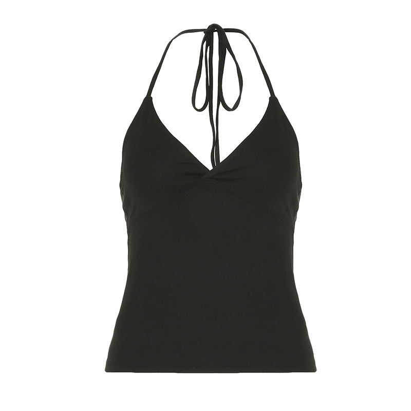 Summer Women Clothing Sleeveless Sexy Camisole Deep V Plunge neck Sexy Sexy Short Vest