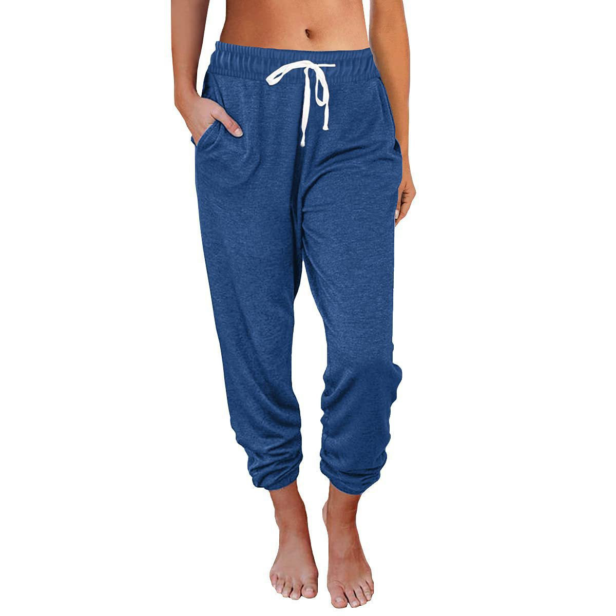Spring Summer Women Women Clothing Casual Loose Pocket High Waist Ankle Length Jogger Pants Women