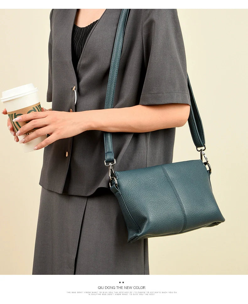 Western Style Soft Leather Women's Crossbody Bag | Fashion Small Square Shoulder Bag (Commuting & Casual Handbag)