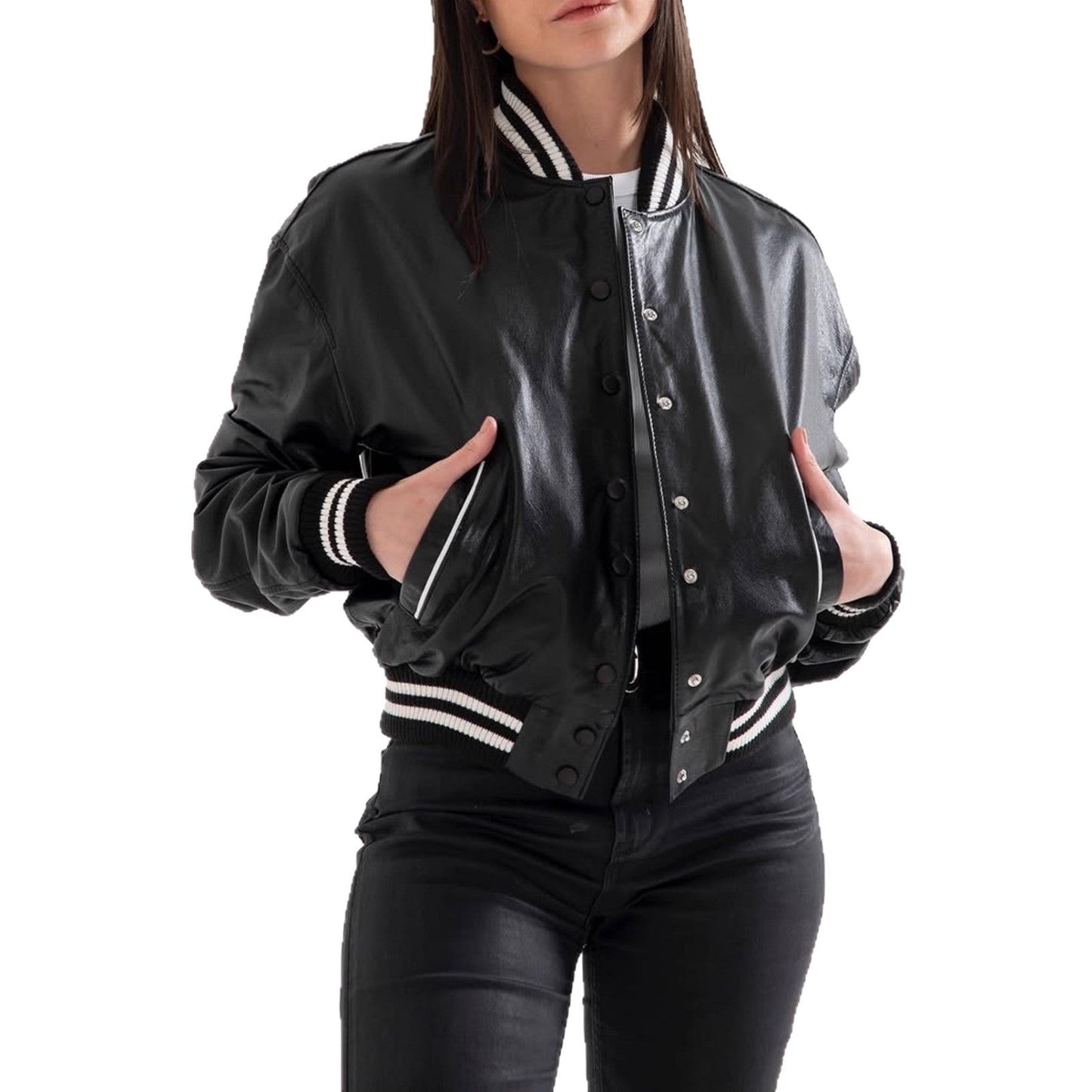 Leather Jacket Coat Trendy Outing Winter Motorcycle Clothing Faux Leather Jacket