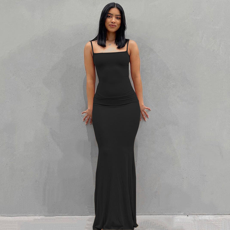 Women Clothing Dress Casual Slim Strap Home Maxi Dress