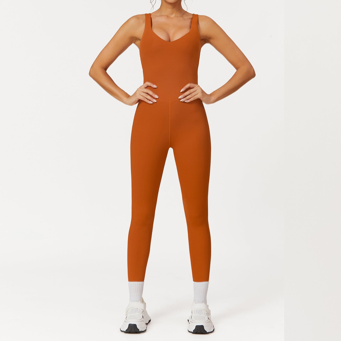 Nude Feel Beauty Back Yoga Jumpsuit Yoga Clothes One Piece Sports Fitness Tight Jumpsuit