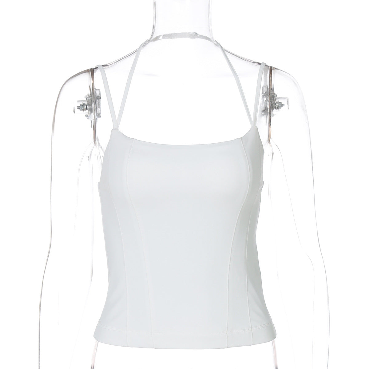 Women Clothing Summer Trendy Sexy Solid Color Sling Slim Fit Tank Top