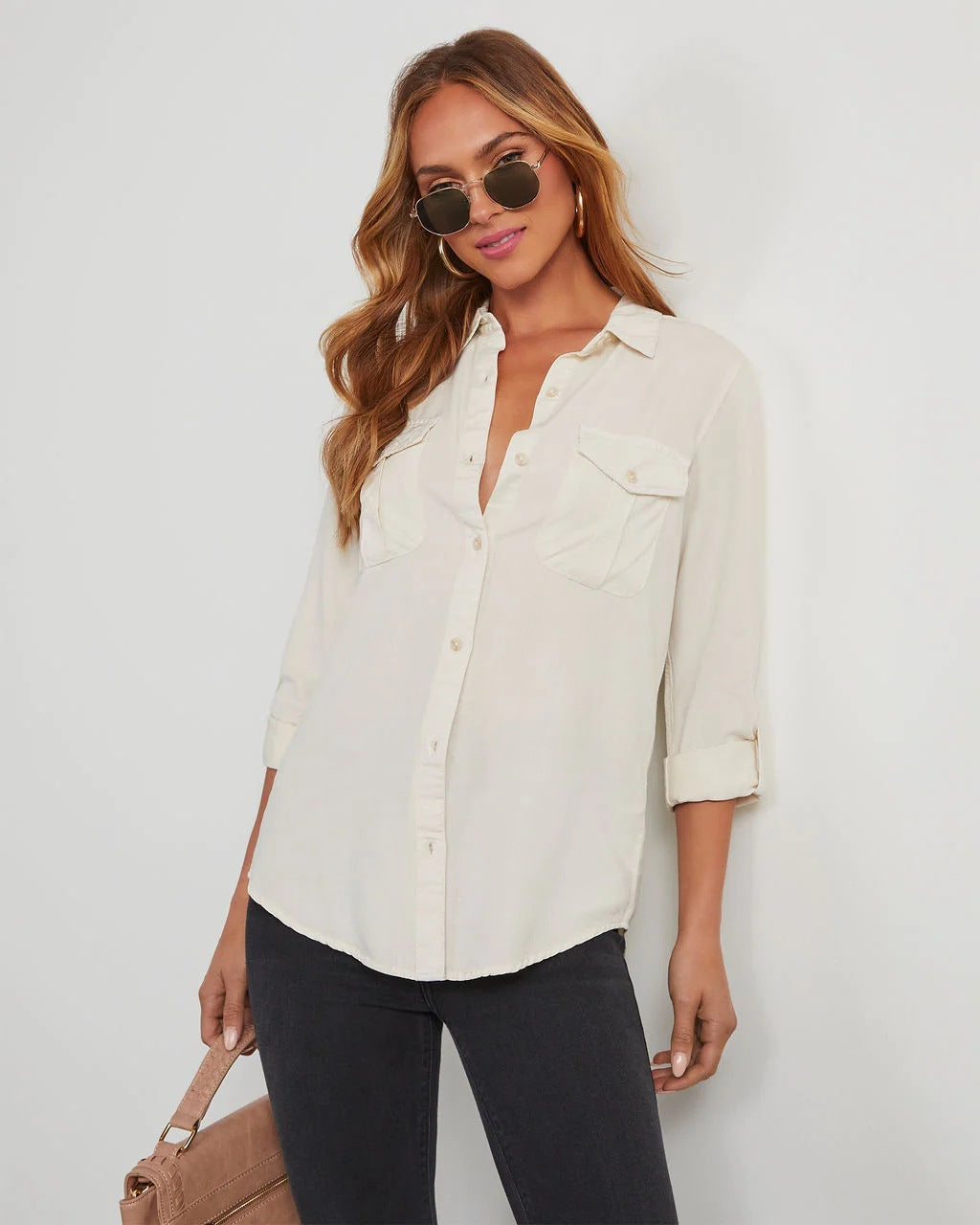 Denim Shirt Autumn Casual Collared Single Breasted Women Long Sleeve Denim