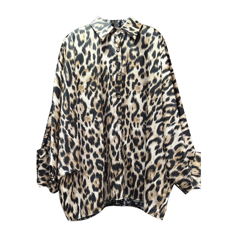 Personality Street Trendy Color Matching Contrast Color Women Shirt Autumn Loose Top