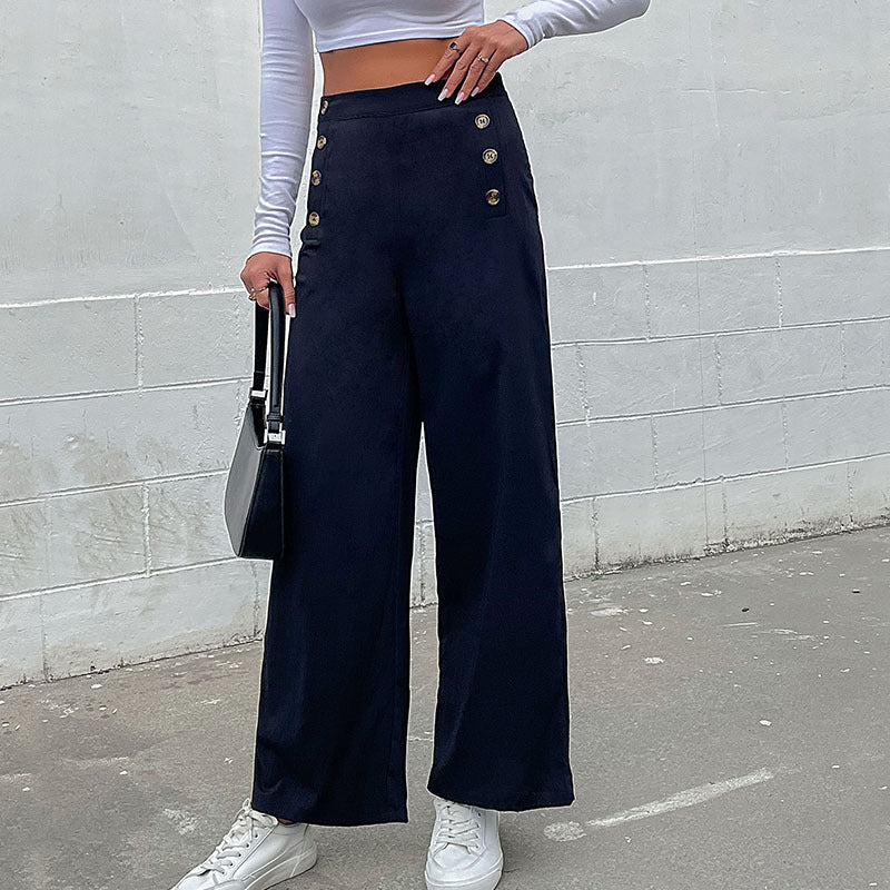 Autumn Women Clothing Trousers Slim Fit Solid Color Casual Pants Women
