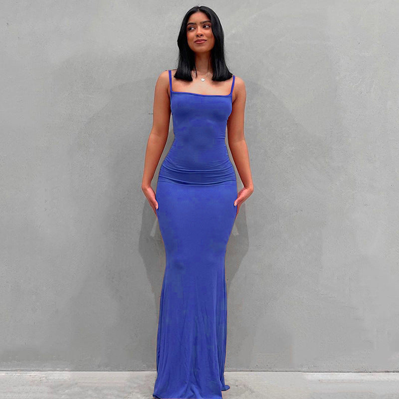 Women Clothing Dress Casual Slim Strap Home Maxi Dress