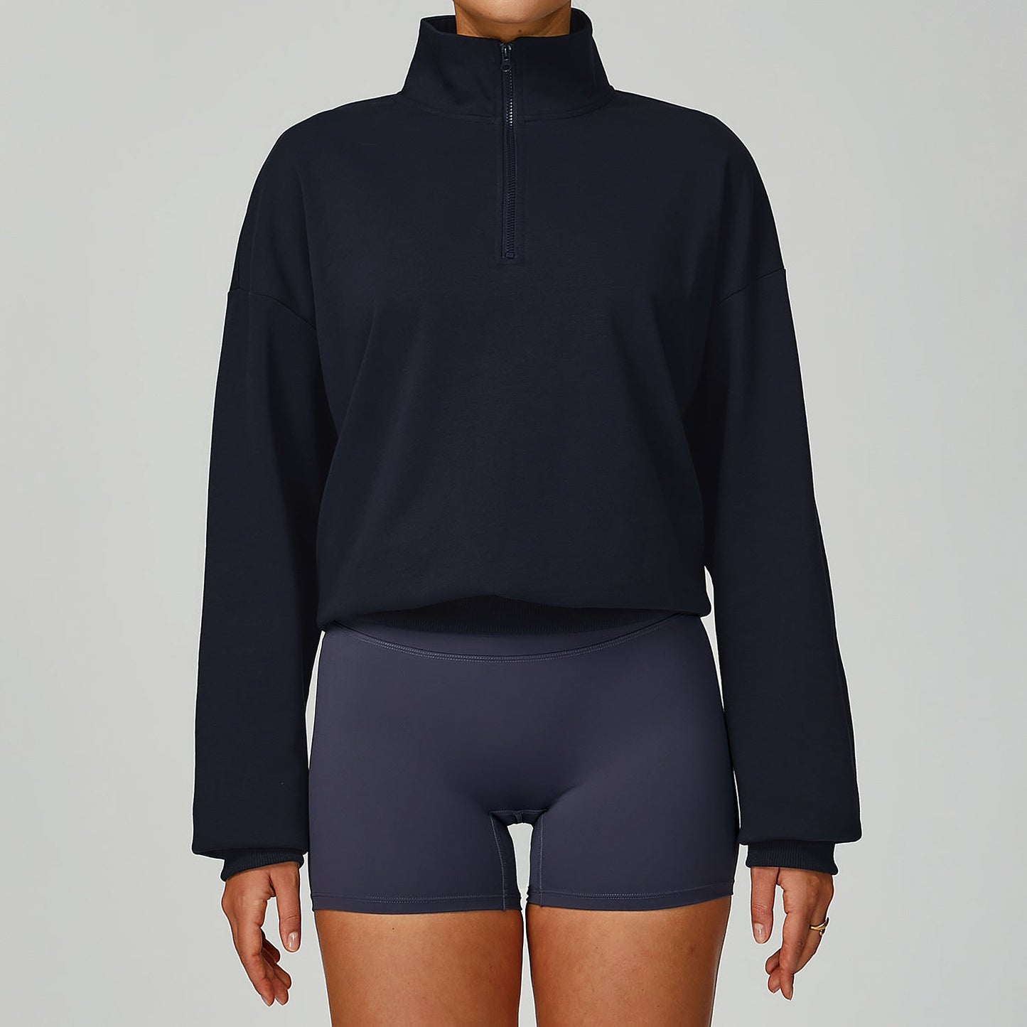 Autumn Winter Zipper Sweater Casual Loose Windproof Warm All Matching Sweater Women Running Fitness Sportswear