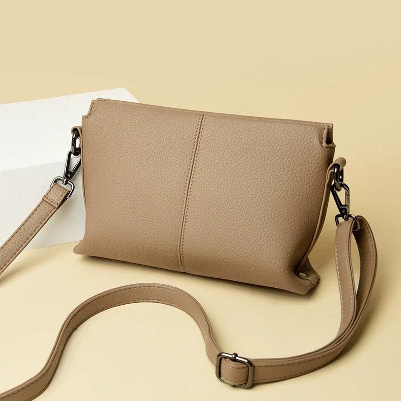 Western Style Soft Leather Women's Crossbody Bag | Fashion Small Square Shoulder Bag (Commuting & Casual Handbag)