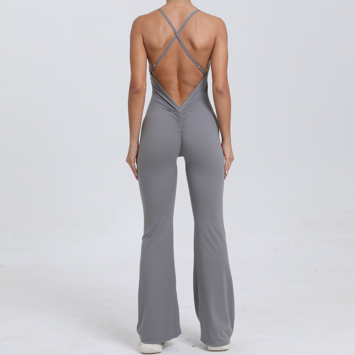 Adjustable Shoulder Strap Horn Yoga Jumpsuit Sports Fitness Hollow Out Cutout Hip Lifting Yoga Jumpsuit