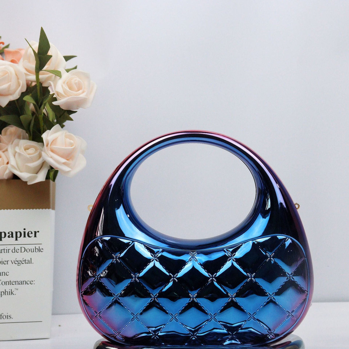 Shell Glossy Acrylic Bag, Shinny Dinner Colorful Bag Evening Clutch Purse Casual, Clutch Purse Party