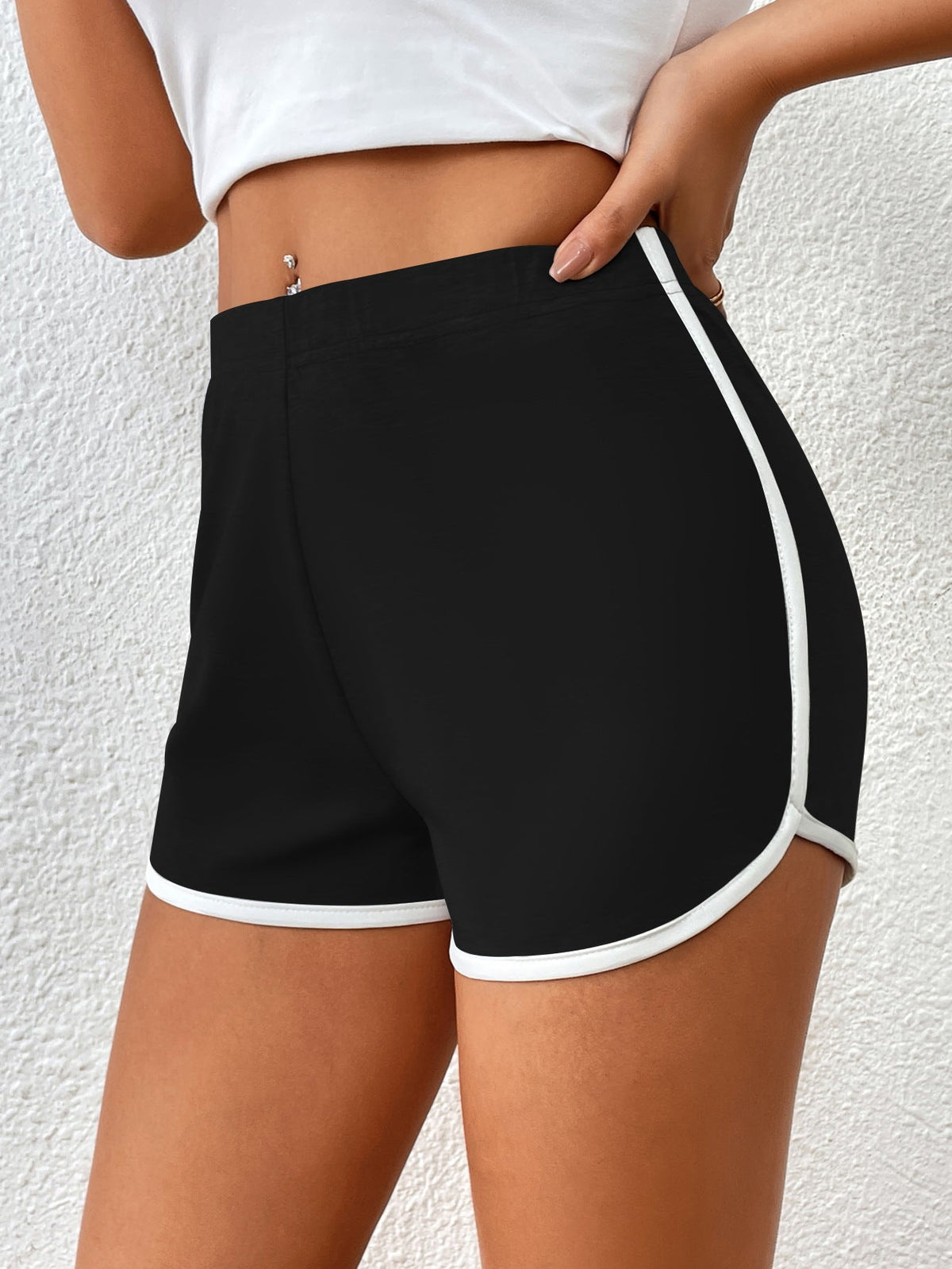 Swimming Trunks Wild Beach Shorts Contrast Color Binding Sexy Bikini Women Swimming Trunks