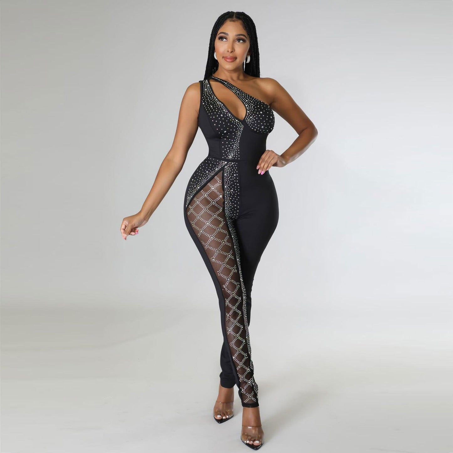 Sexy Slim Drilling One Piece Nightclub Uniforms