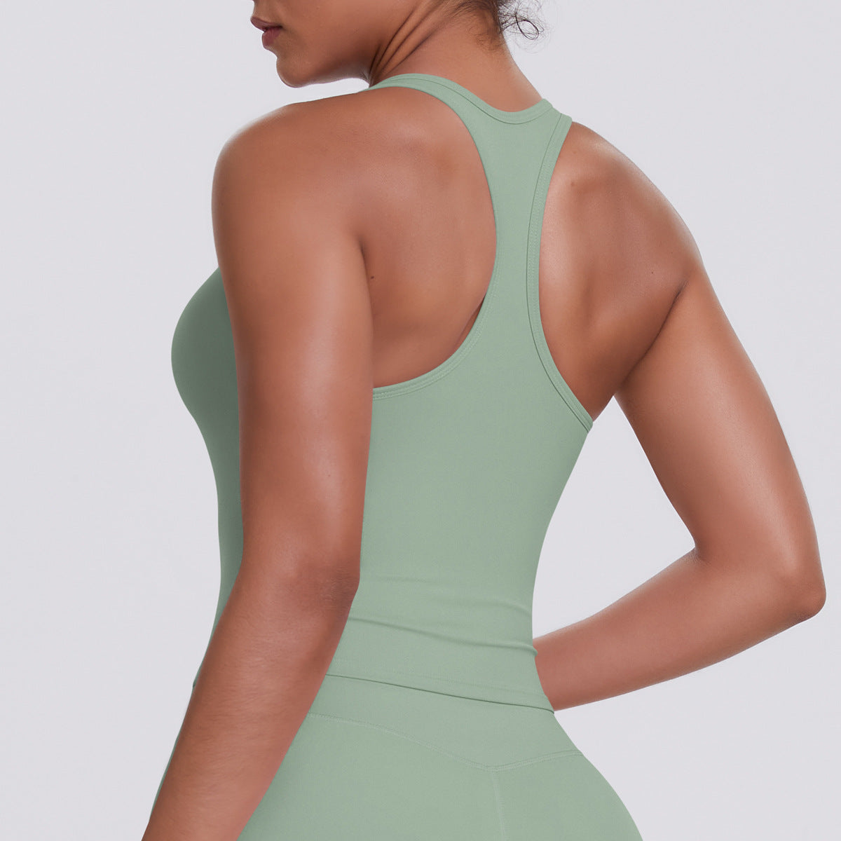 Solid Color Sanding H Shaped Beauty Back Sports Vest Women Tight Quick Dry Casual Running Fitness Top Yoga Clothes