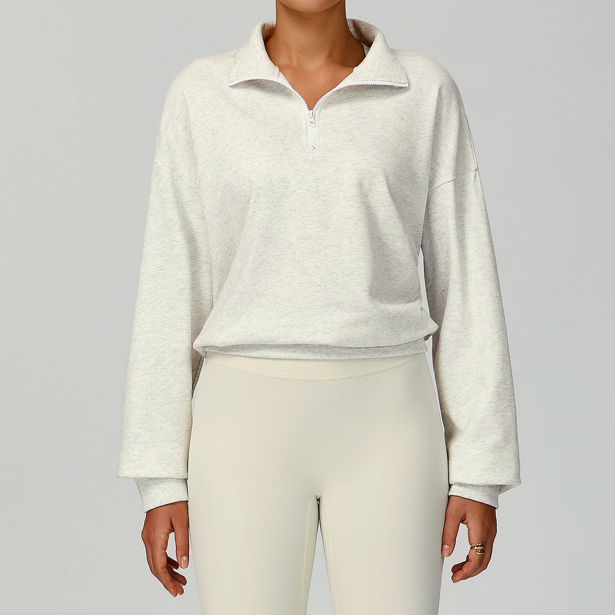 Autumn Winter Zipper Sweater Casual Loose Windproof Warm All Matching Sweater Women Running Fitness Sportswear