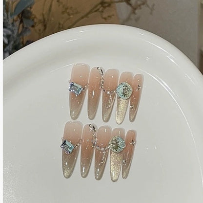 1035- Handmade press on nails fake nails removable