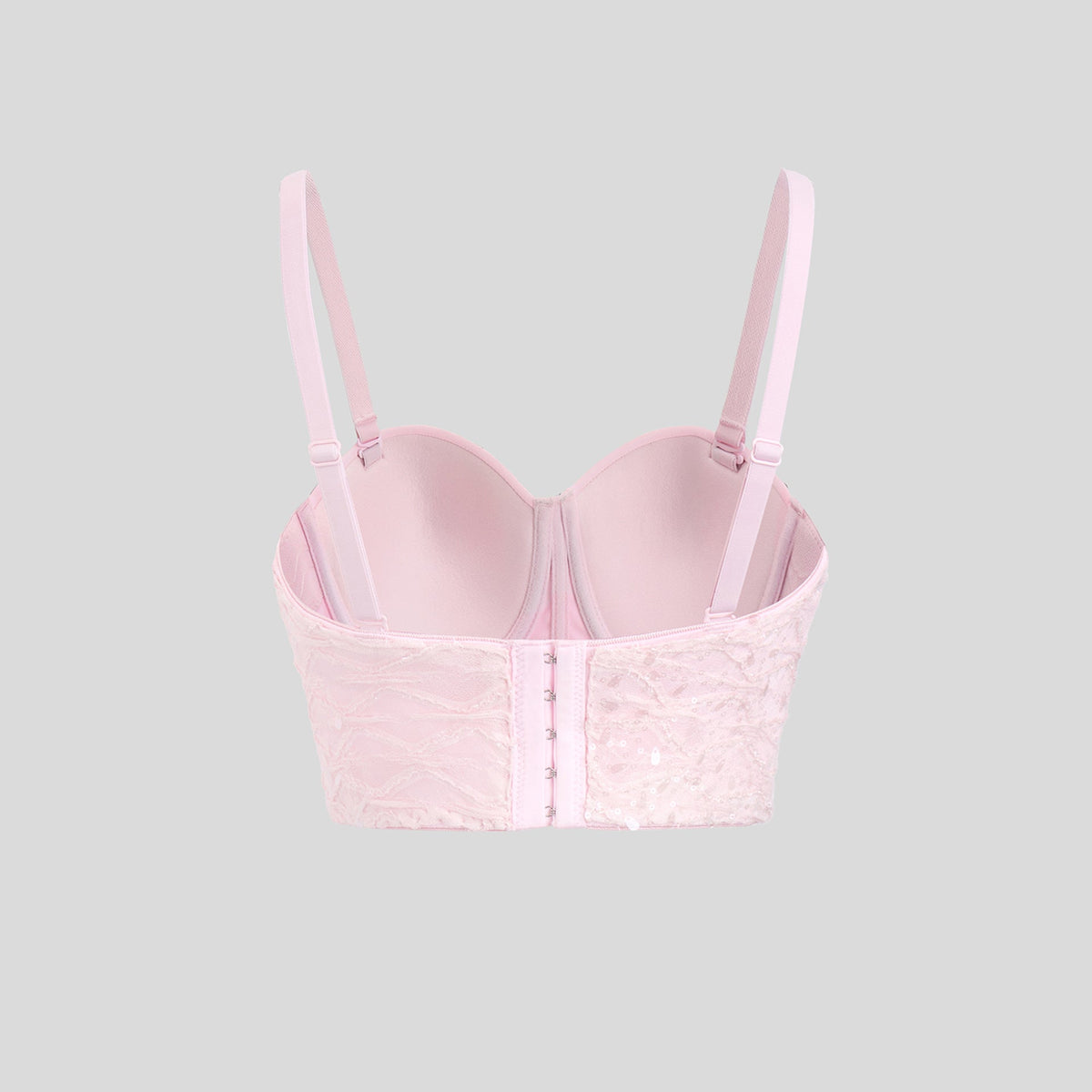 Original Design Three Dimensional Floral Rhinestone Embedded Body Shaping Tube Top Outer Wear Boning Corset Top Sling Bra