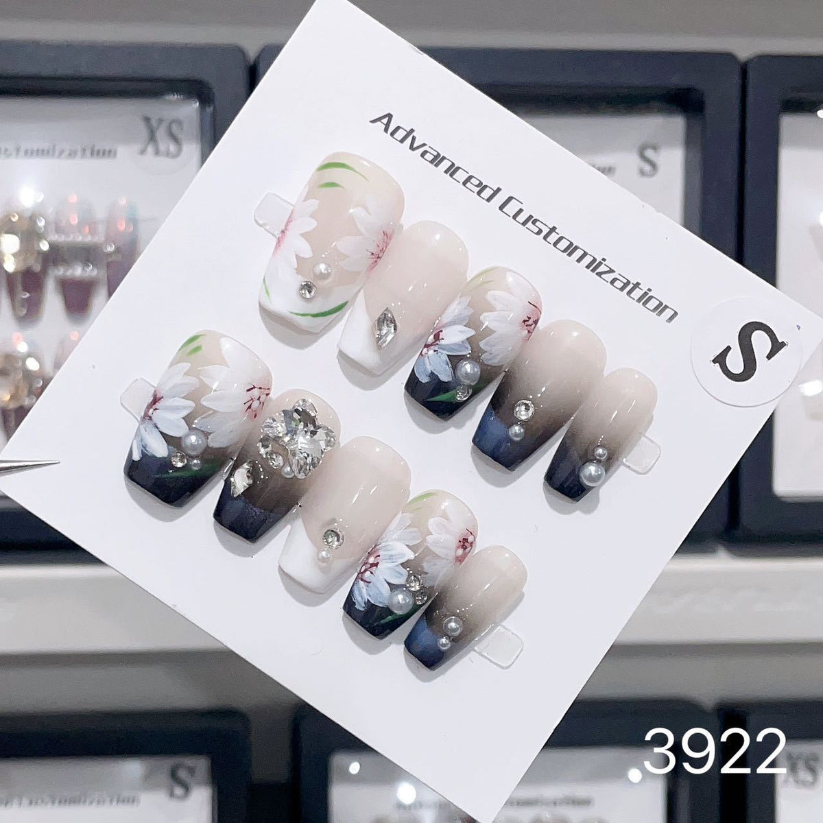 1025- Handmade press on nails fake nails removable