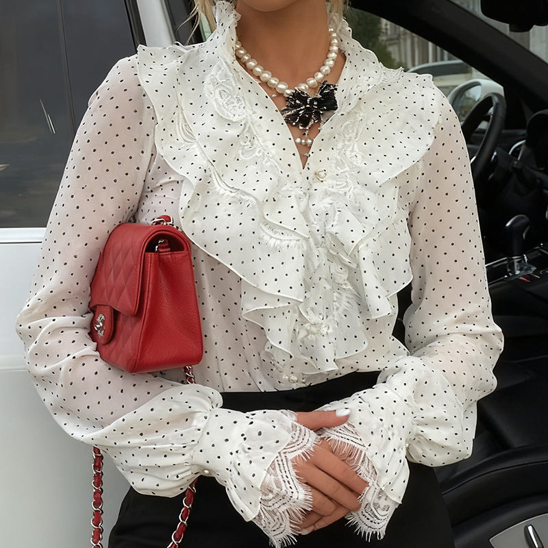 Spring Women Clothing Stylish Long Sleeves Fluctuation Women Shirt Top