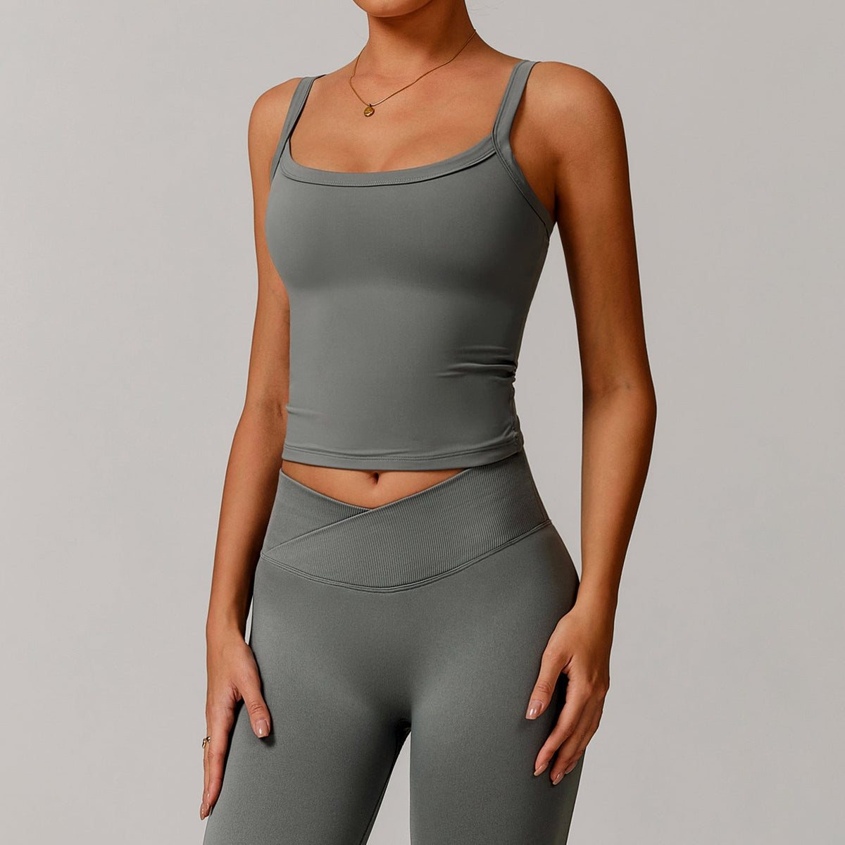 Sollinarry Brushed Vest Workout Clothes Bra High Strength Sports Underwear Sling Beauty Back Yoga Vest