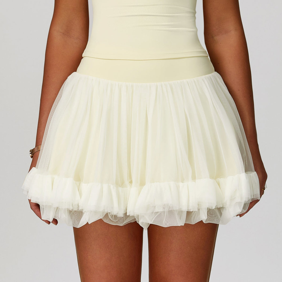 Sollinarry Summer Anti Exposure Base High Waist Tennis Skirt Casual A line Skirt Mesh Sports