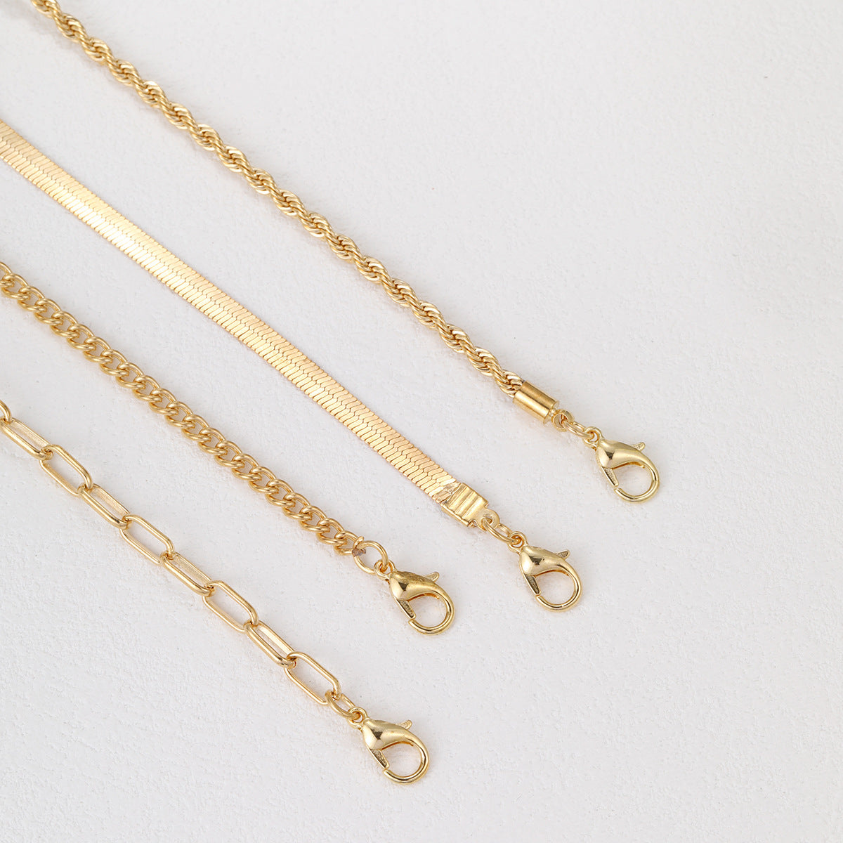 5-in-1 Layered Gold Necklace Set - Tarnish-Free 14k Gold Plated Chunky Chain Stack for Women