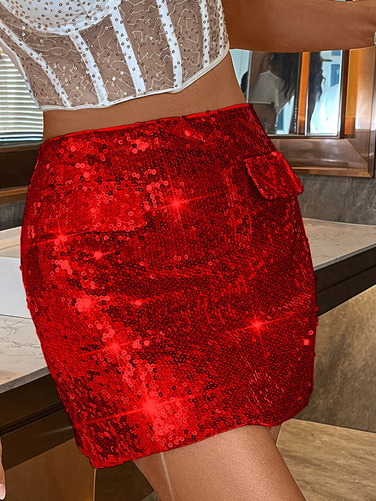 Sexy Sequined Skirt Nightclub Skirt Summer Women Clothing