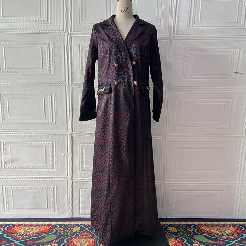 Autumn Winter British Trench Coat Women Mid Length Socialite Trench Coat