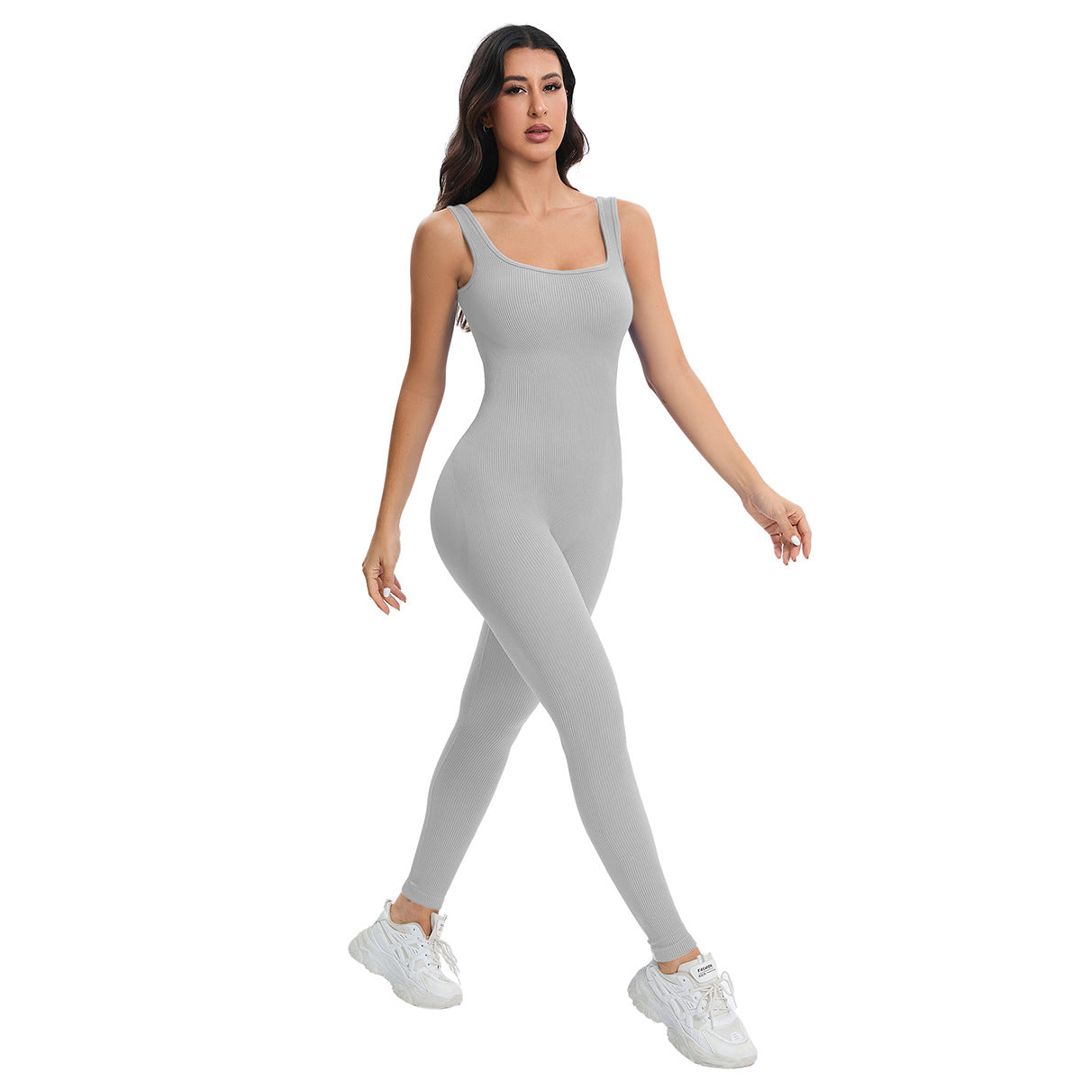 Sports Yoga Bodysuit Trousers Running Workout Quick Drying Breathable Seamless Knitted Peach Hip Slim Fit