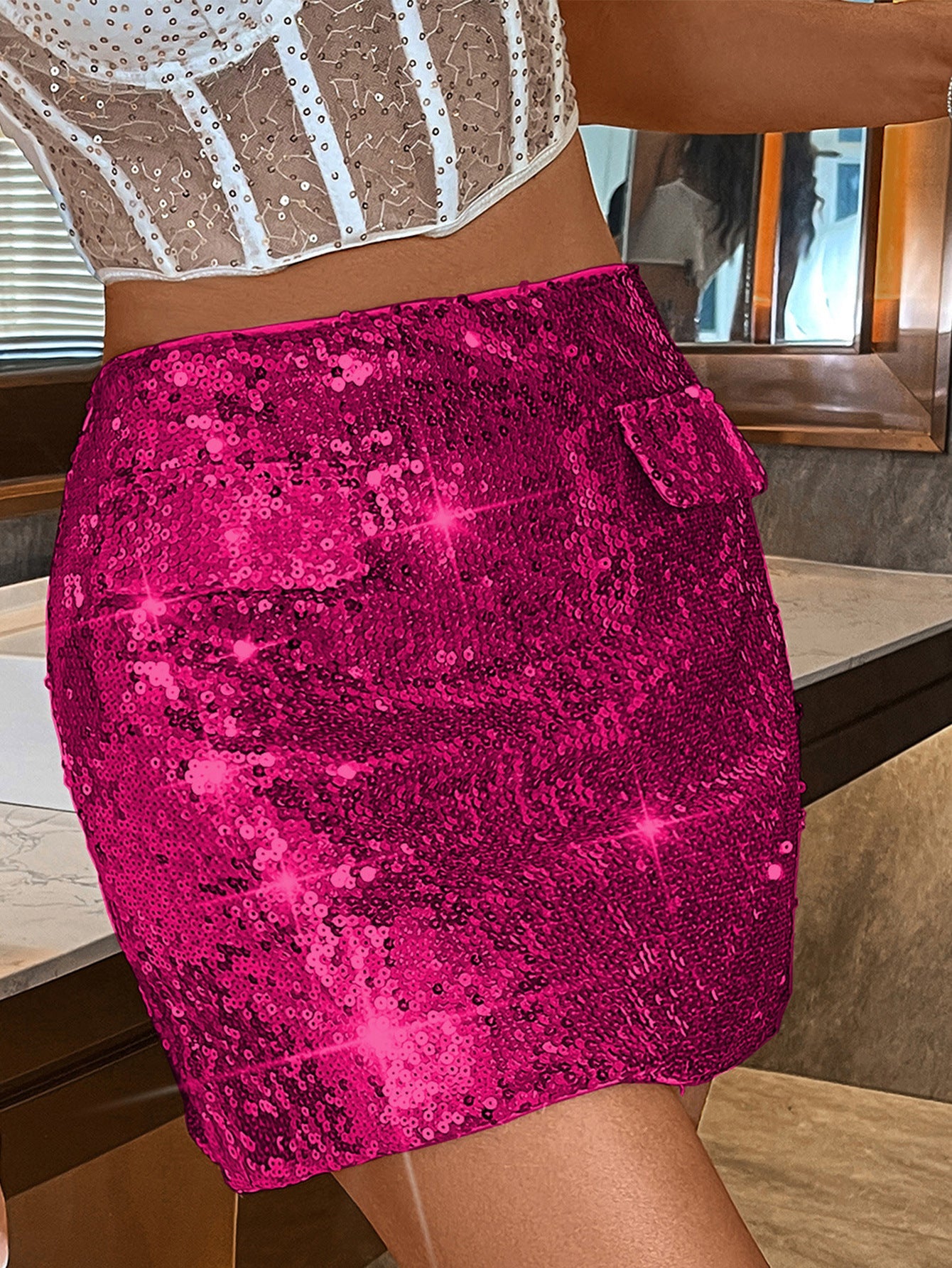 Sexy Sequined Skirt Nightclub Skirt Summer Women Clothing