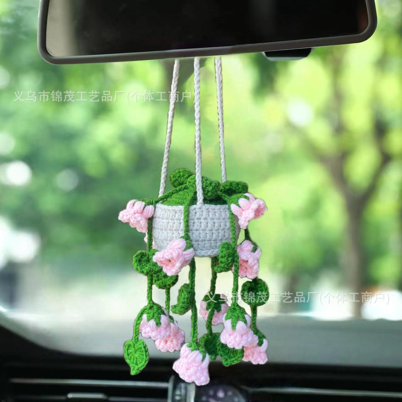 Car plant pendant Car decoration Rearview mirror pendant Creative wool in the car