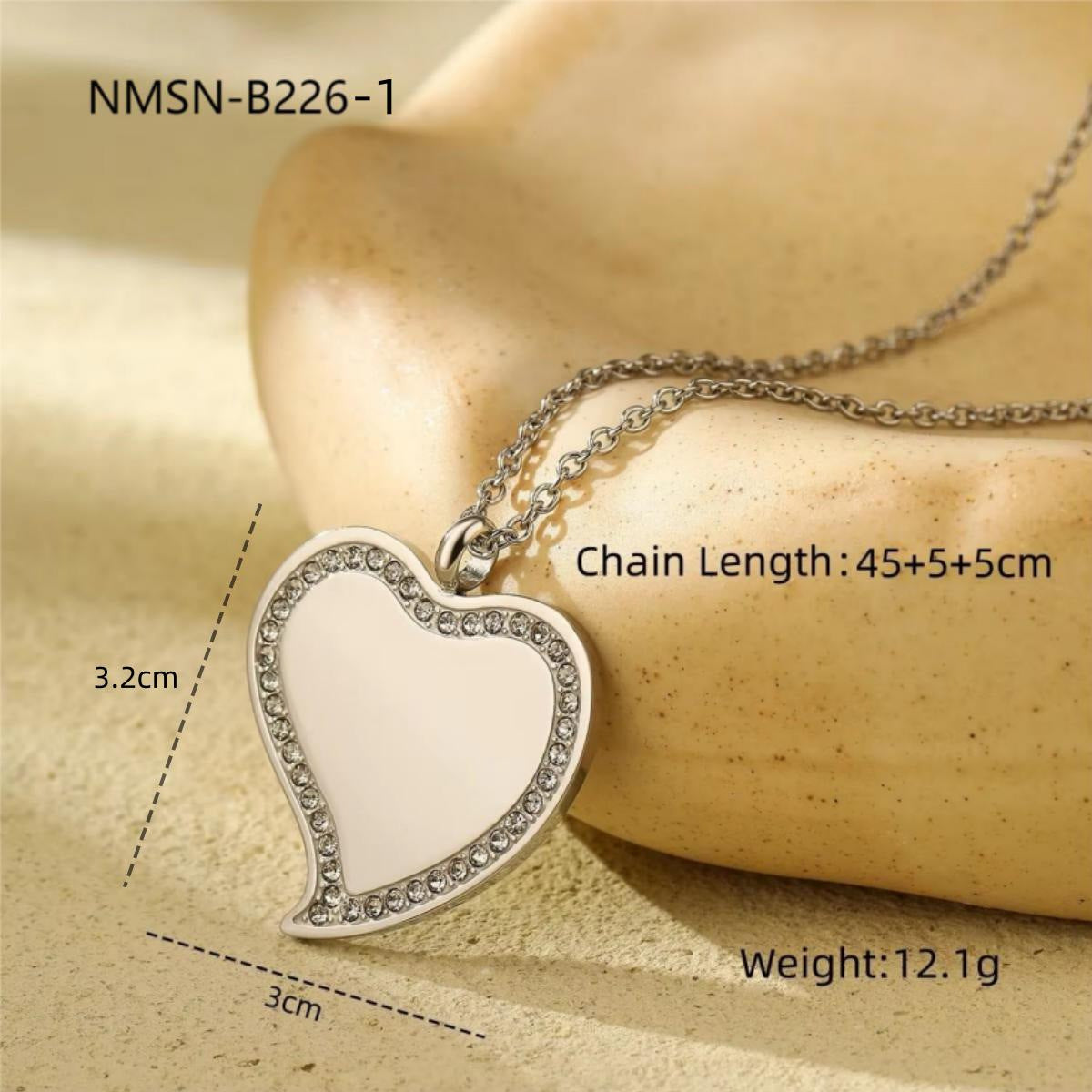 Lettering Private Exclusive Stainless Steel Necklace Special Interest Inlaid Zircon Titanium Steel Embellished