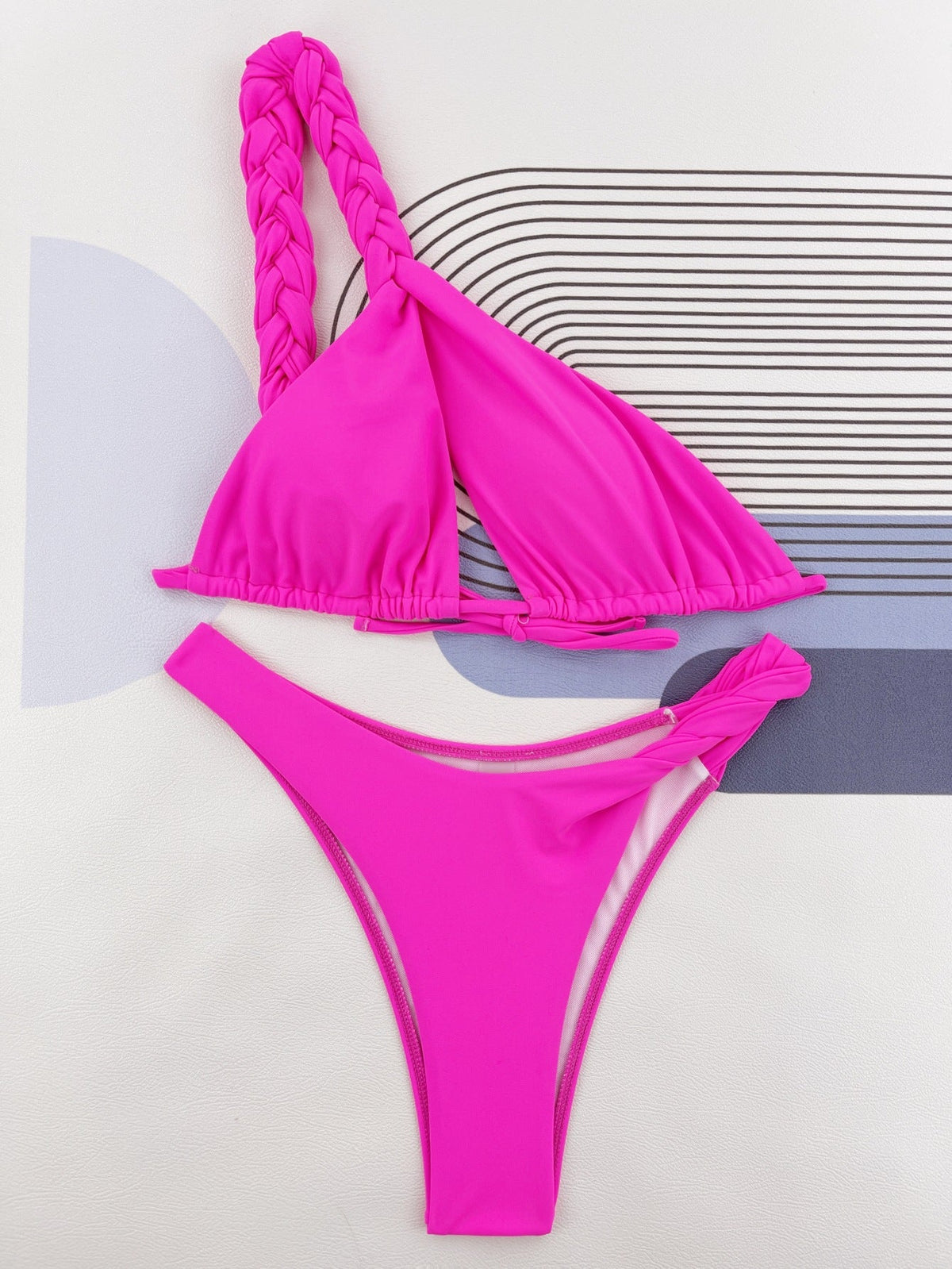 Bikini Woven Shoulder Strap Swimsuit Swimsuit
