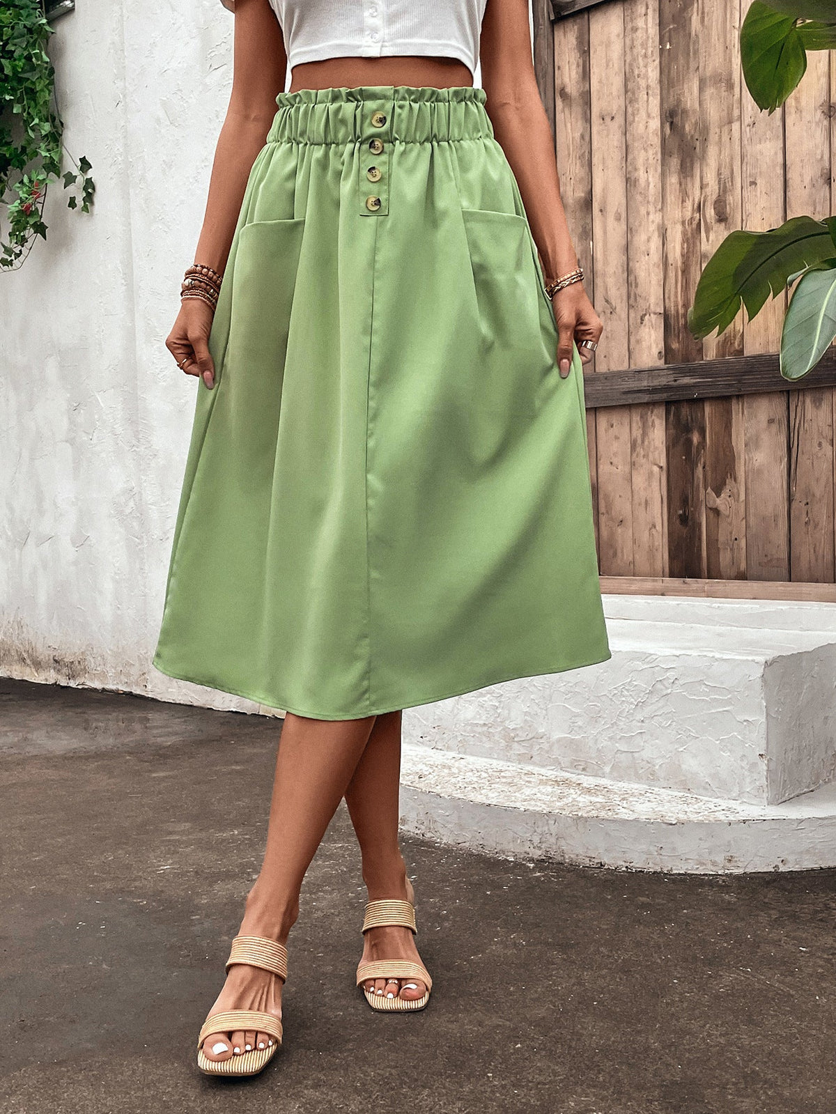 Skirt Women High Waist Casual