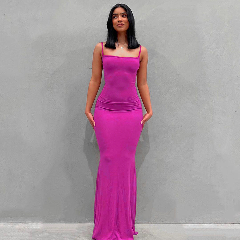 Women Clothing Dress Casual Slim Strap Home Maxi Dress