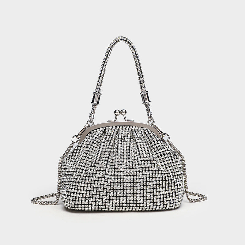Dinner Bag Diamond Armpit Handheld Clip Bag Trendy One Shoulder Crossbody Bag