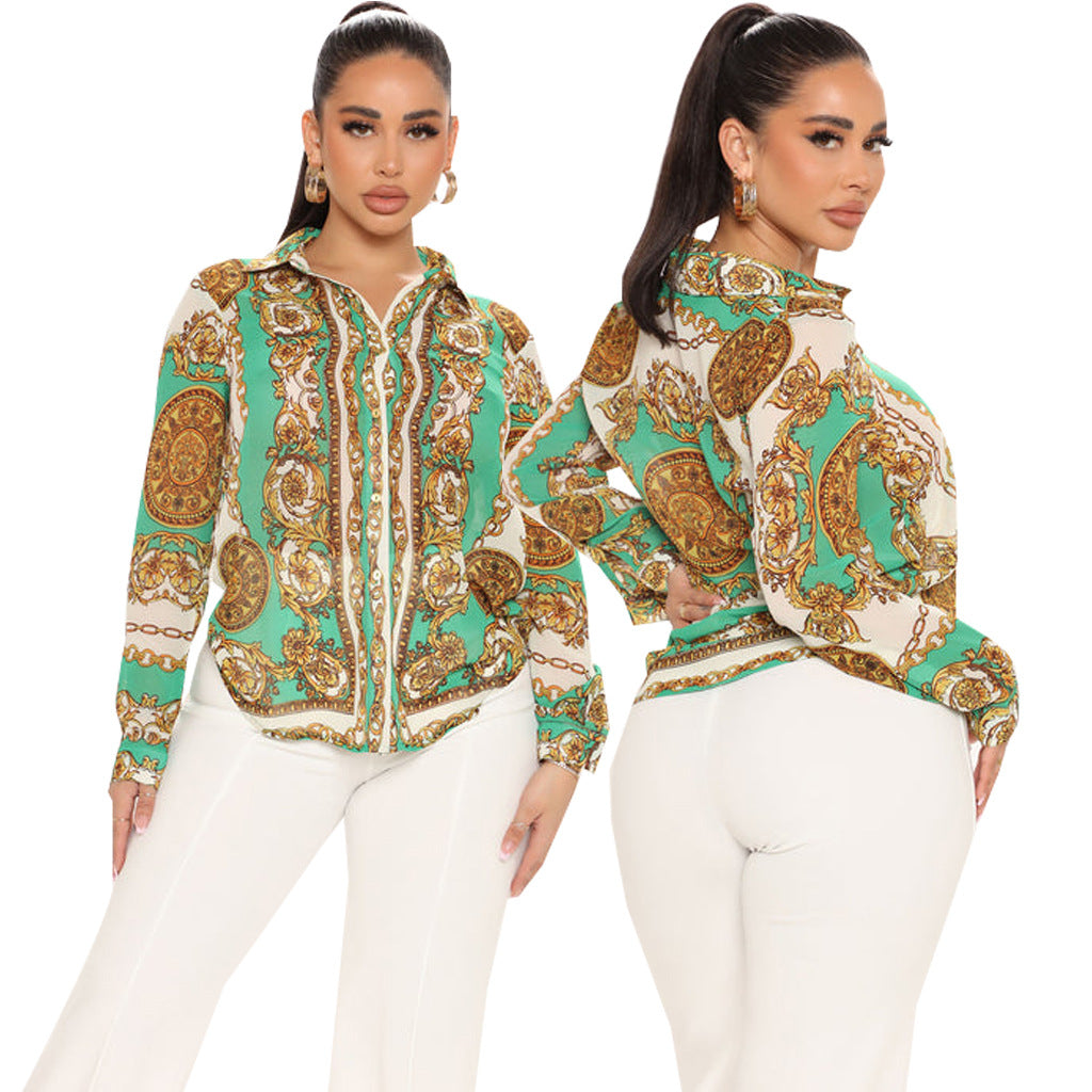 Women Casual Digital Printing Multi Color Women Shirt