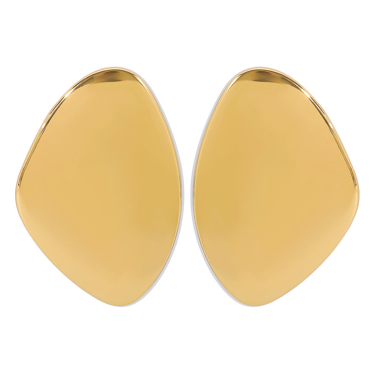 High Profile Retro Elegant Metal Geometry Stud Earrings Simple Personality Metal Alloy Earrings Women