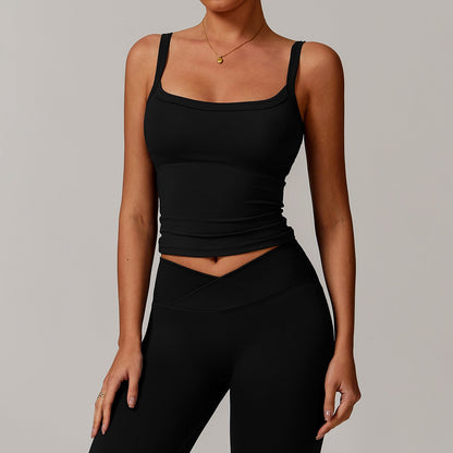 Brushed Vest Workout Clothes Bra High Strength Sports Underwear Sling Beauty Back Yoga Vest