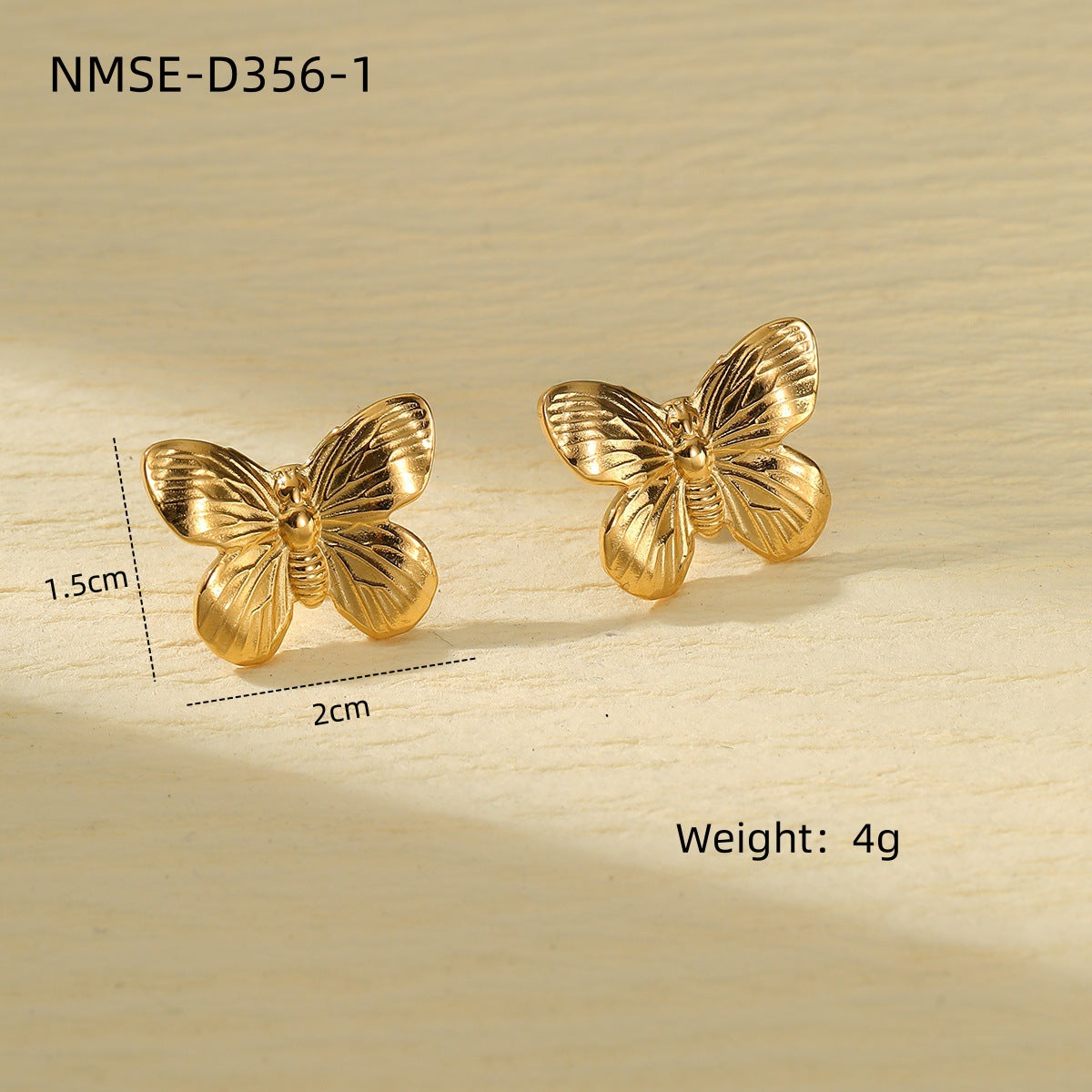 Summer Butterfly Titanium Steel Earrings for Women Arrival Light Luxury All Match Non Fading Floral Earrings for Women