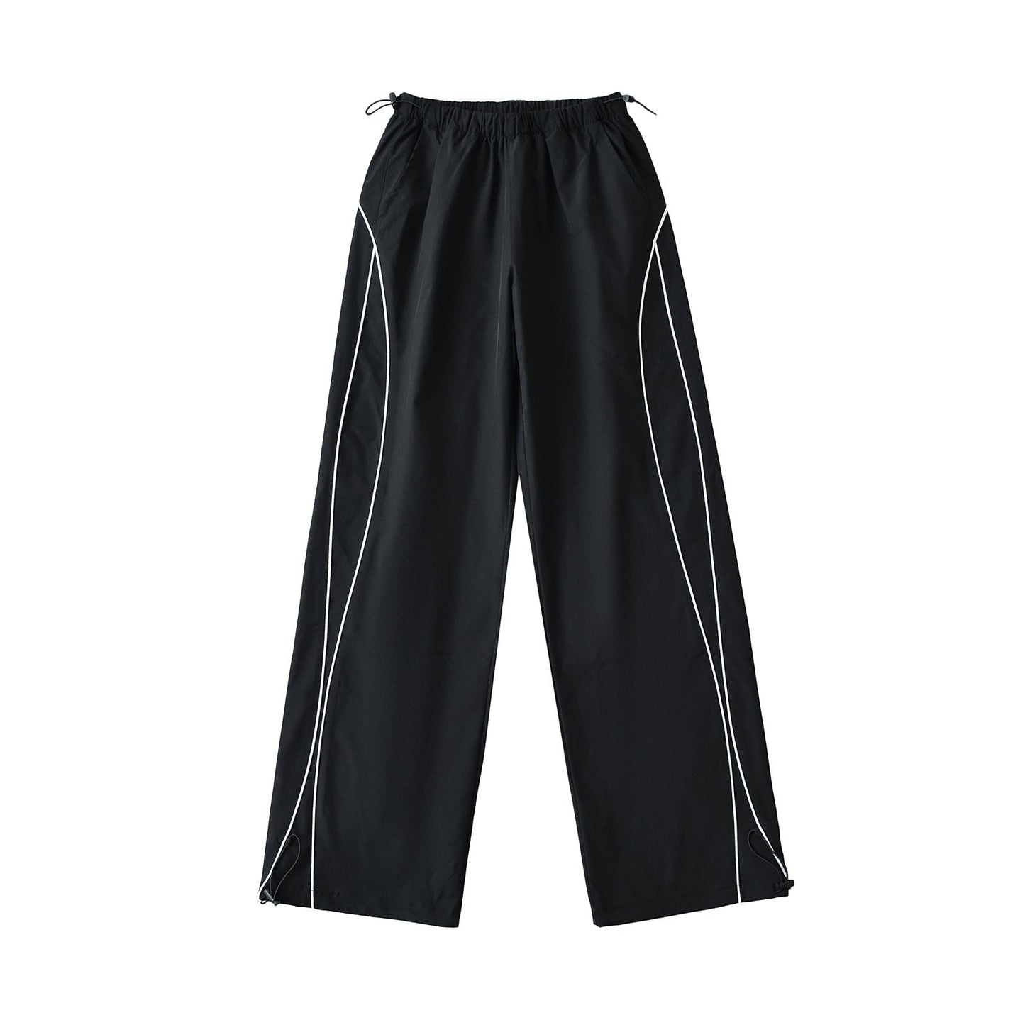 Sports Straight Casual Pants Women Summer Sexy Loose Slimming Drawstring Ankle Tied Wide Leg Pants