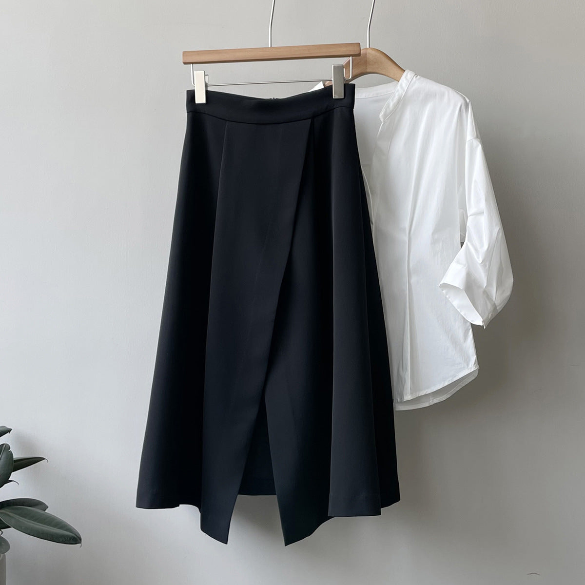 Elegant Elegant High Waist Skirt for Women Spring Office Slit A line Midi Skirt for Women