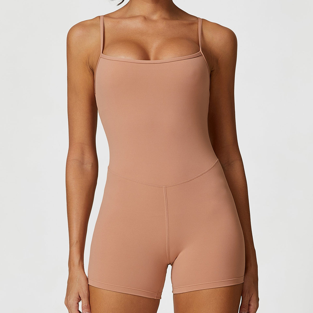 Spaghetti Strap One Piece One Casual Running Fitness High Elastic Tight Short Yoga Clothes for Women