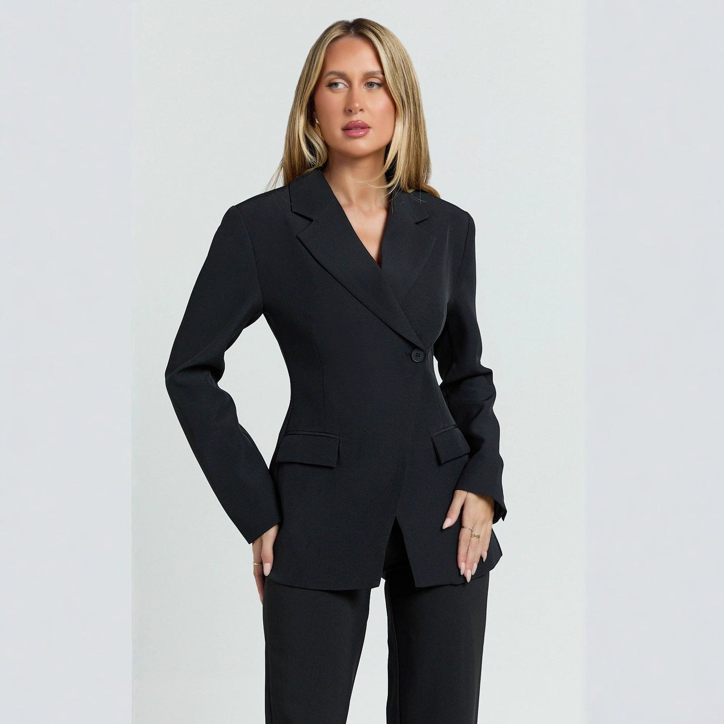 Women Solid Color Casual Slim Fit Blazer