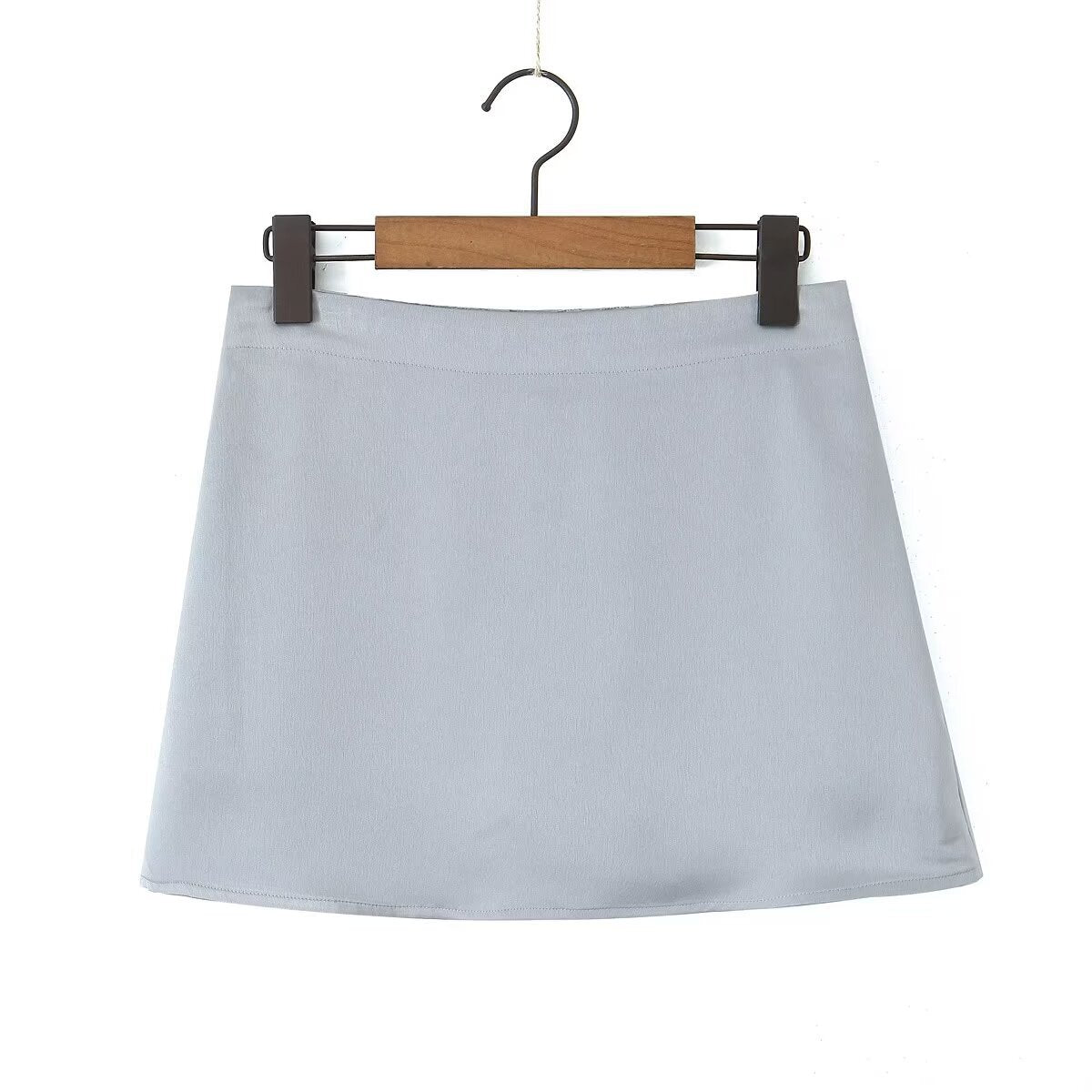 Spring Summer Women Semi Elastic Waist Classic Vacation Slimming Anti-Emptied Skirt