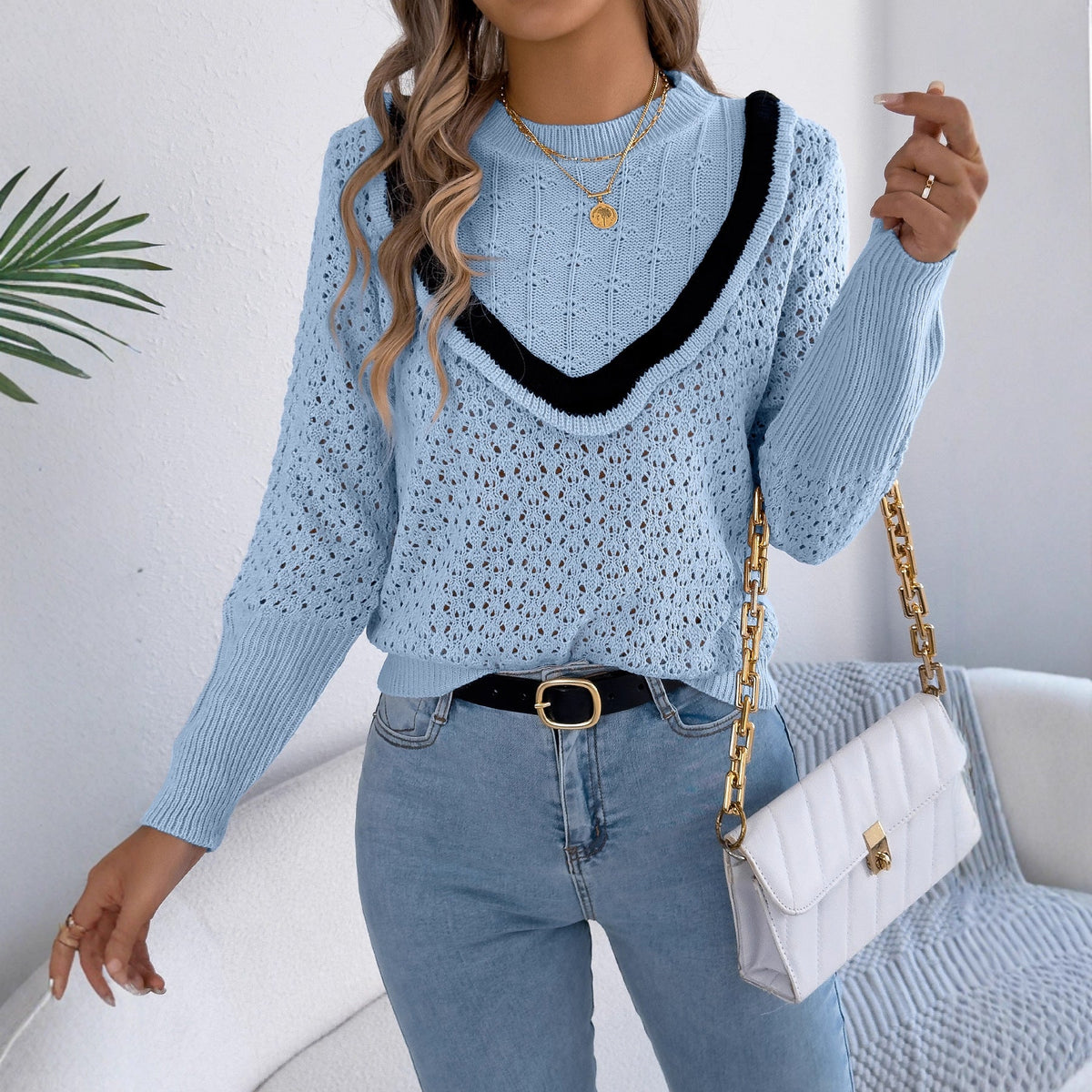 Women Clothing Autumn Winter Fungus Long Sleeve Pullover